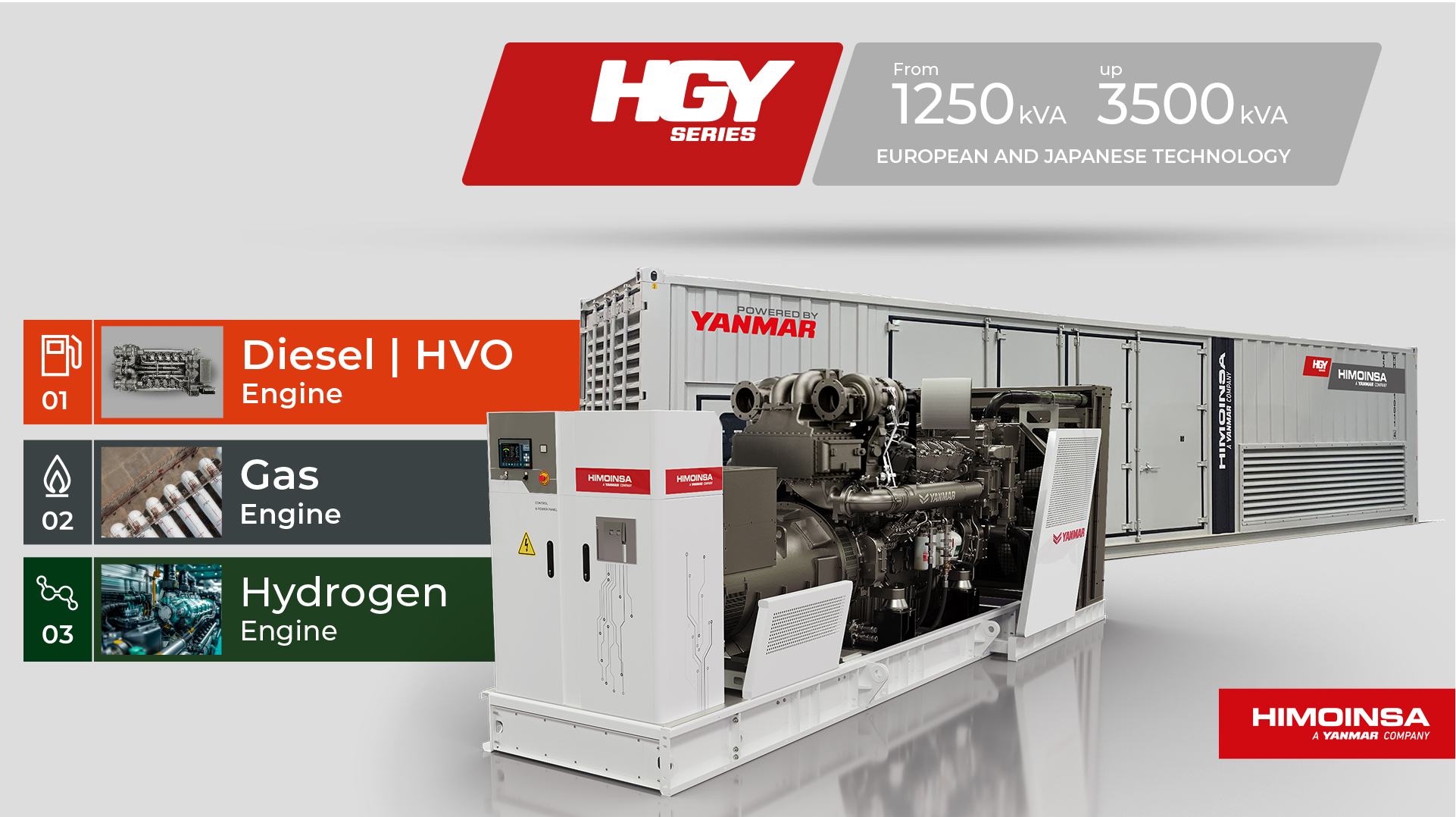 HIMOINSA launches HGY Series; new generators up to 3500kVA with Yanmar engine for critical power supply